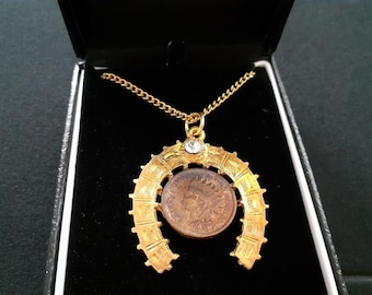 1902 インディアンヘッド ペニー 1セント US コイン 18KT イエロー 