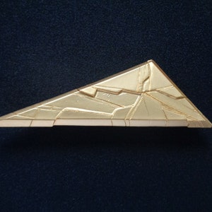 DOLCE VITA Bijoux Jewelry Matte Finish Yellow Gold Tone Metal Modernist Geometric Abstract Designs Brooch Pin Fashion Accessories Awesome
