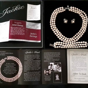 Franklin Mint Jackie's Kennedy Triple Strand Creamy Luster Faux