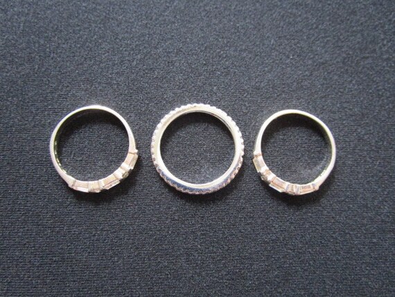 Eternity Anniversary Stackable Rings Band 925 Sil… - image 10