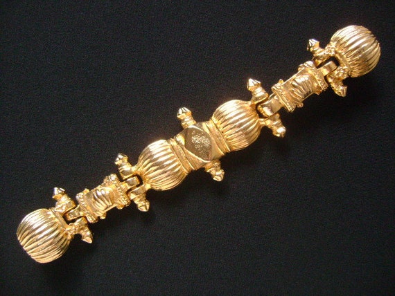 Vintage Etruscan Byzantine Style Gold Tone 6-3/4 display picture 3