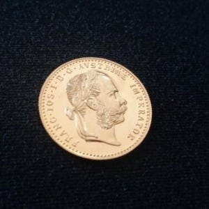 1915 Restrike Austrian Ducat Gold Coin Brilliant Uncirculated Emperor Franz Joseph Habsburg Crowned Double Eagle Collector Gifts For Men
