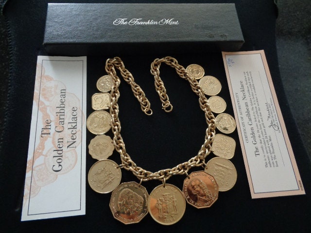 1980 Franklin Mint Jewelry the Golden Caribbean 24k Yellow Gold