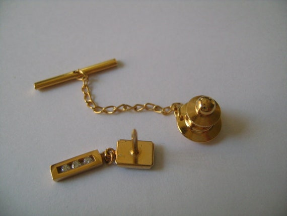 ANSON Gold Plated With Rectangular Cut Black Onyx… - image 10