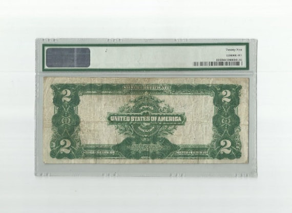 1899 2 Two Dollar Bill Silver Certificate Mini Porthole US