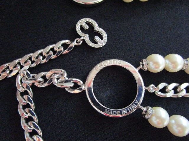 Vintage Escada Triple Layer Chain Belt Necklace Amazing Vintage ESCADA Made in ITALY Draped Triple Layer  main image 4