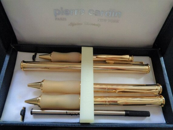 Designer Pierre Cardin Paris New York Five 5 Piece Set Gold Tone