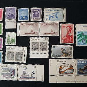 Canada Stamp Collection 20 MNH Mint Not Hinged Interesting Canadian Collectibles Various Themes Inuit Prime Ministers  Whooping Crane etc