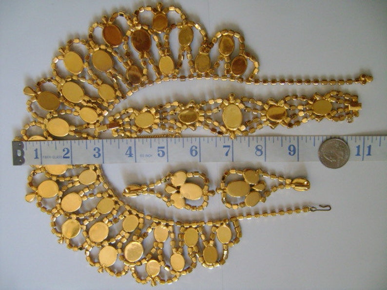 JULIANA Alice Caviness ?? Fantastiskt att dö för Diamante Strass Svart Glas Halsband Armband Ljuskrona Örhängen Redo för Röda Mattan bild 5