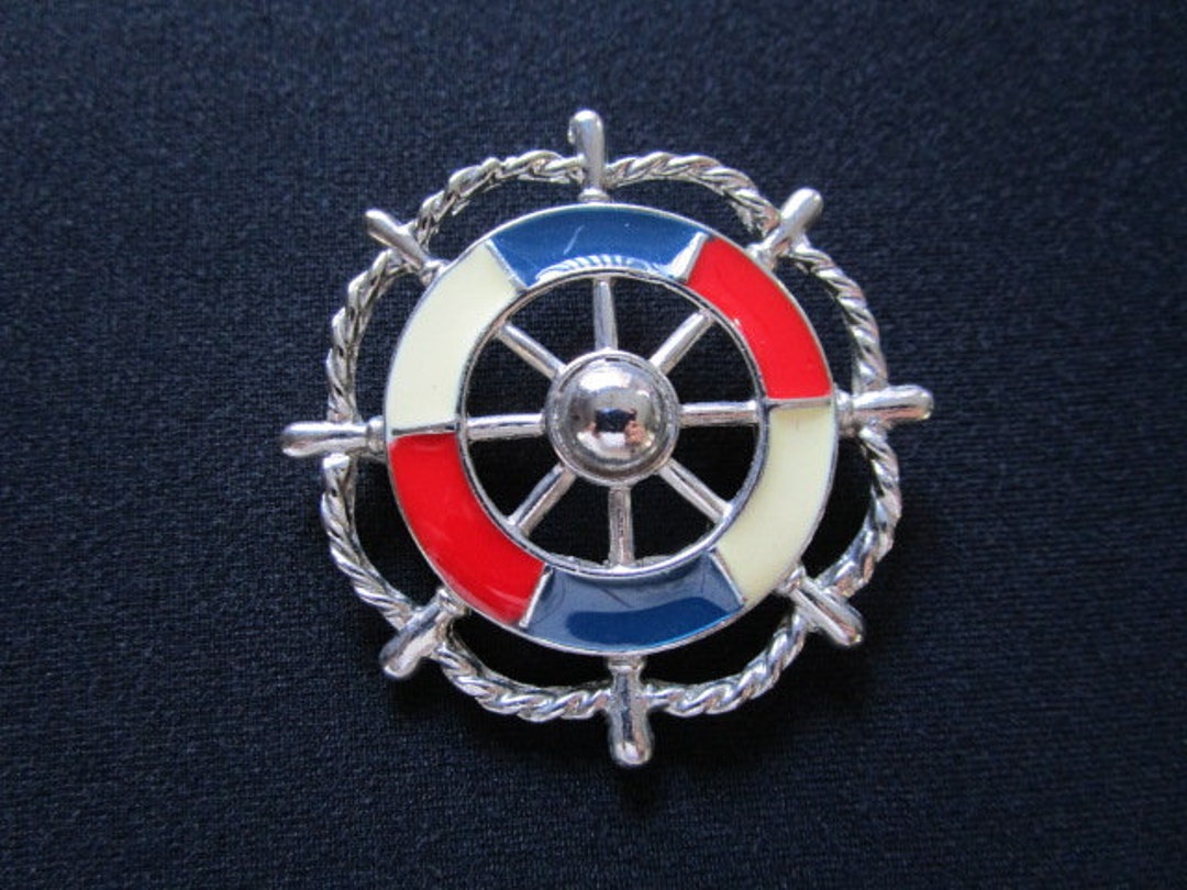 Nice Vintage Nautical Jewelry Captain Marine Steering Ship Boat Wheel ...
