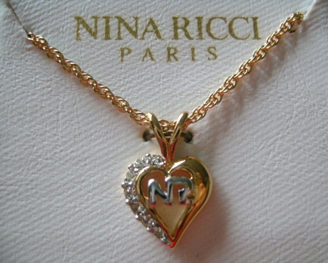Lovely NINA RICCI NR Logo Original Box Gold Plated Tiny Chain - Etsy