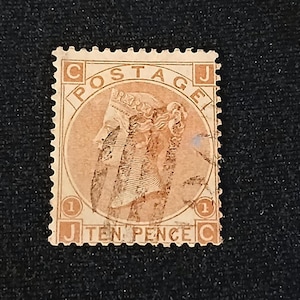 Great Britain Stamp 10D Scott 53 SG 113 Used 1867 featuring Queen Victoria See Pictures