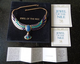 アクセサリー mint Franklin Mint Jewel of the Nile Cabochon Onyx Scarab 22