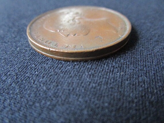 1853 British Large Penny One Cent Vintage Antique Penny Copper