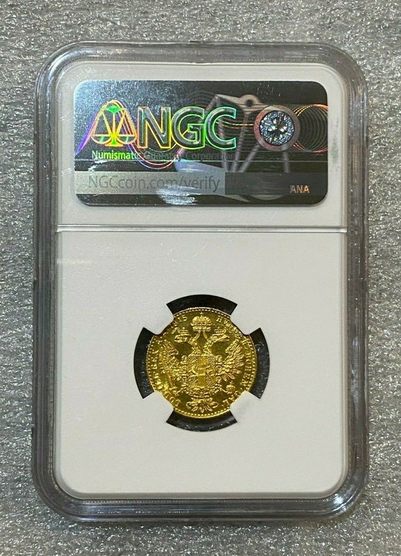 Graded NGC MS 66 Austria 1 Ducat Gold Coin 1915 Restrike Emperor