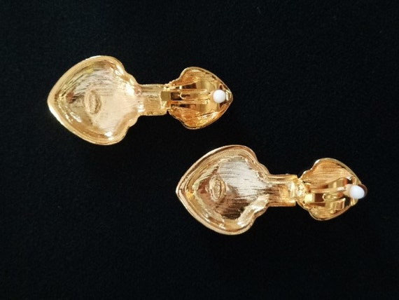 Gorgeous Black Gloss Color Enamel With Ruby Red C… - image 8