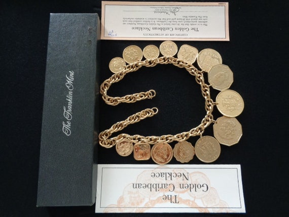 1980 Franklin Mint Jewelry the Golden Caribbean 24k Yellow Gold