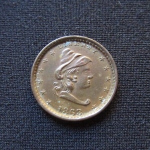 Civil War Token 1863 Horter&#39;s Turban Head Die 45 Our Army USA Patriotic American History Collect Antique Tokens Coin Grandpa Father Day Gift