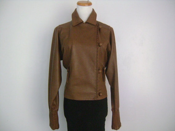 YSL Yves Saint Laurent Italy Brown Butter Soft Leather Rope Style 