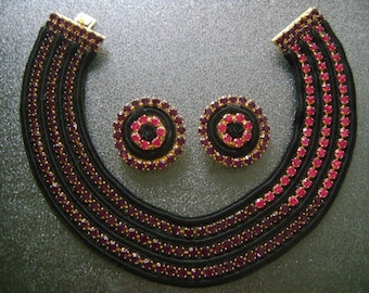 Rare Vintage Gianni De Liguoro Italian Designer Jewelry Black  