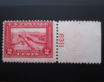 10 枚の 3 セント パナマ運河切手 .. ヴィンテージ未使用米国郵便切手