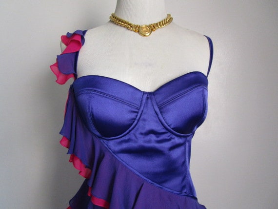 Chemise GUESS By MARCIANO Violette Années 70 - Taille M, Coton Stretch - Occasion Très Bon État