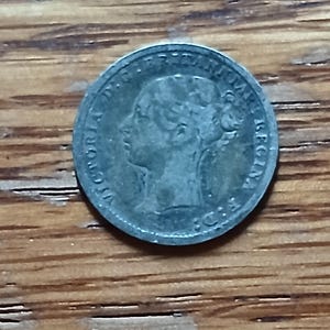 1885 3 Pence United Kingdom Sterling Silver Coin Queen Victoria 19th Century Money UK England British Numismatics Collecting Antique Coin