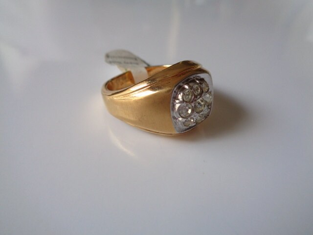 18KT 18 Karat HGE Heavy Yellow Gold Electroplate With Cubic