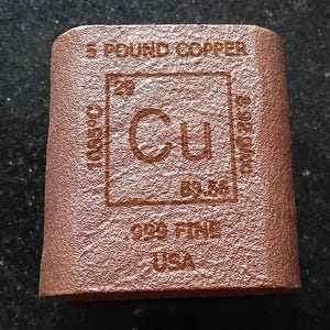 5+ Pound 2.2 Kilo Pure .999 Fine Copper Square Bar Ingot Cast Bullion Made in USA with Cu Element Design Collectible Stacking Copper Mineral