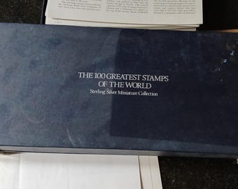 1981 Franklin Mint 100 Greatest Stamps of the World Mini Ingot