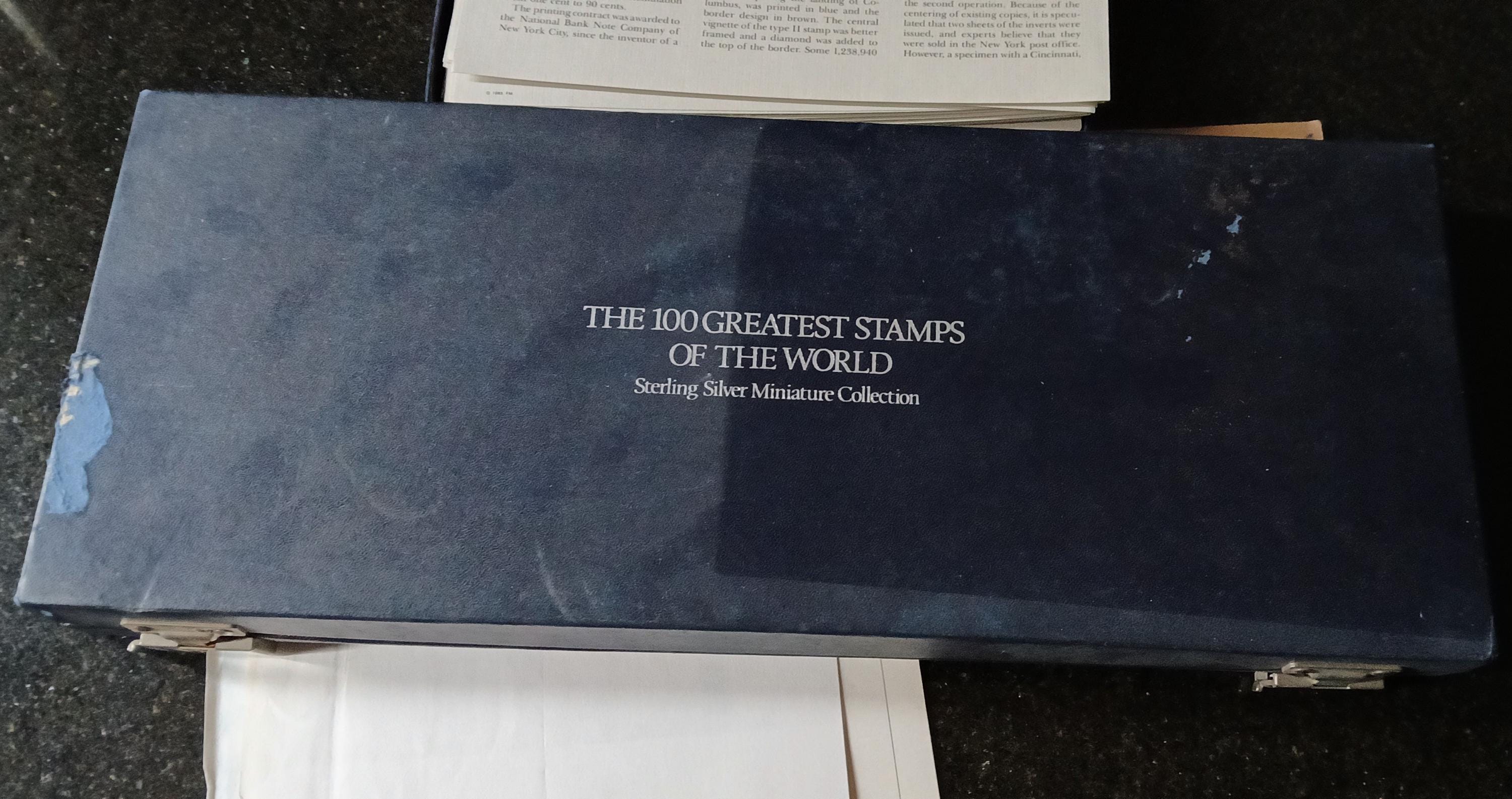 1981 Franklin Mint 100 Greatest Stamps of the World Mini Ingot