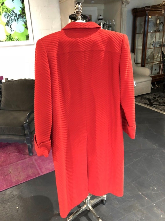 90 VALENTINO Made in Italy Red Hot Tomato Color W… - image 3