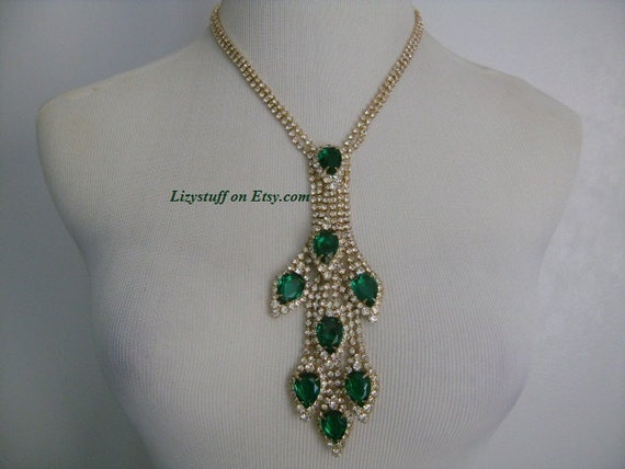 Fancy & Lavish Hollywood Regency Green Emerald Te… - image 3