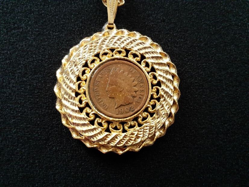 1902 インディアンヘッド ペニー 1セント US コイン 18KT