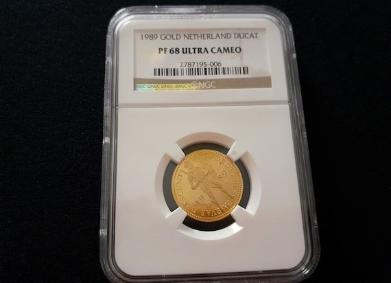 1989 Kingdom of the Netherlands Holland Dutch PROOF Gold Ducat