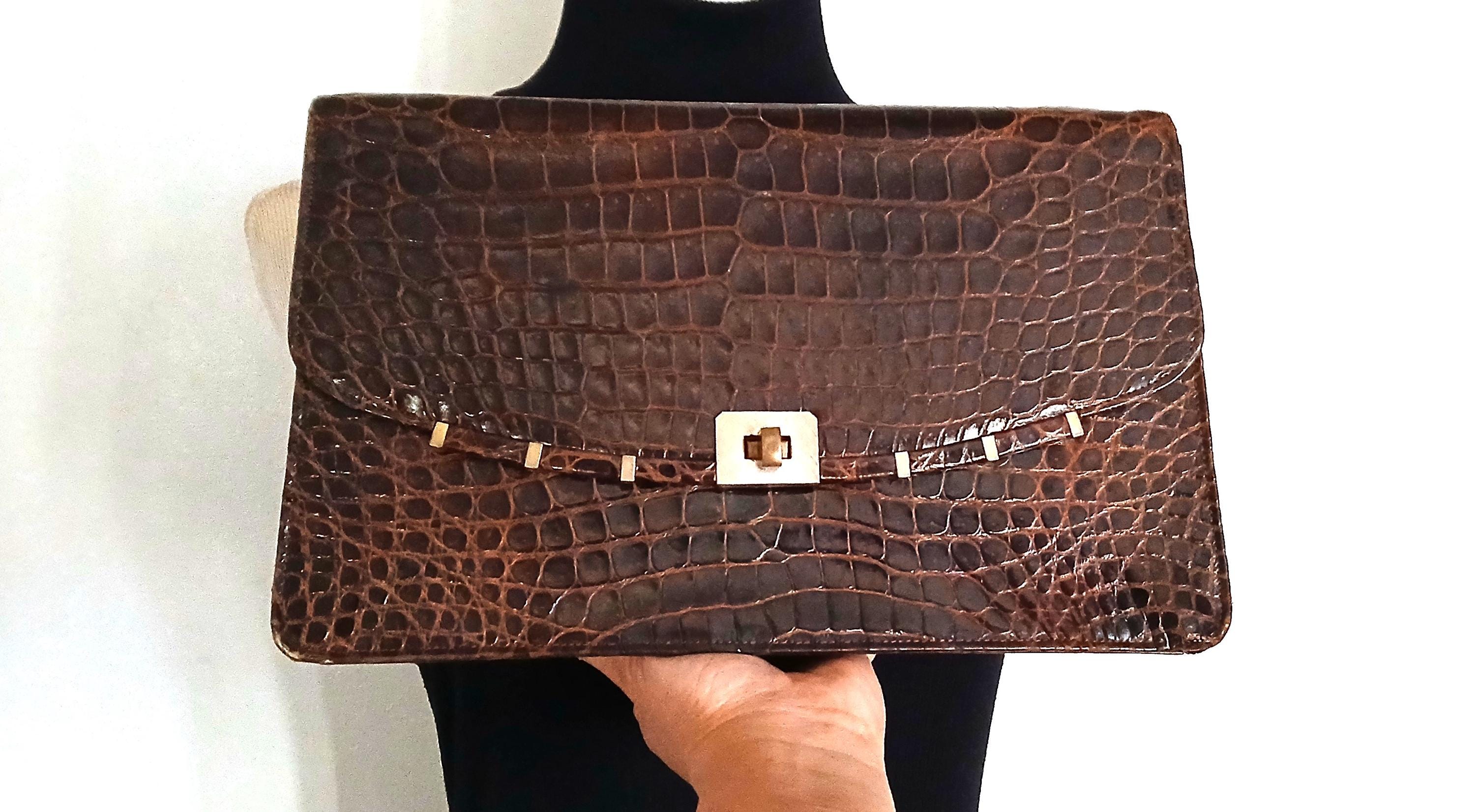 Classic Vintage Saks Fifth Avenue Made in France Chocolate Brown