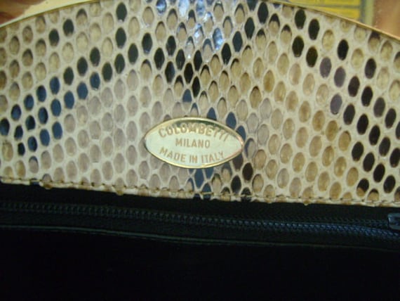 COLOMBETTI Milano Italy Wild Exotic Anaconda Python Snake Skin