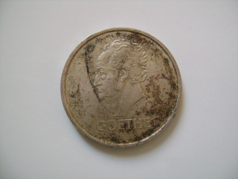 1932 A Germany Weimar Republic 3 Drei Reichsmark Silver Coin Centenary of Death of German Writer & Statesman Johann Wolfgang von Goethe Coin image 1