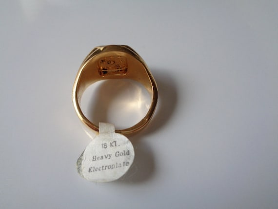 18KT 18 Karat HGE Heavy Yellow Gold Electroplate With Cubic 18KT 18 Karat HGE Heavy Yellow Gold Electroplate With Cubic
