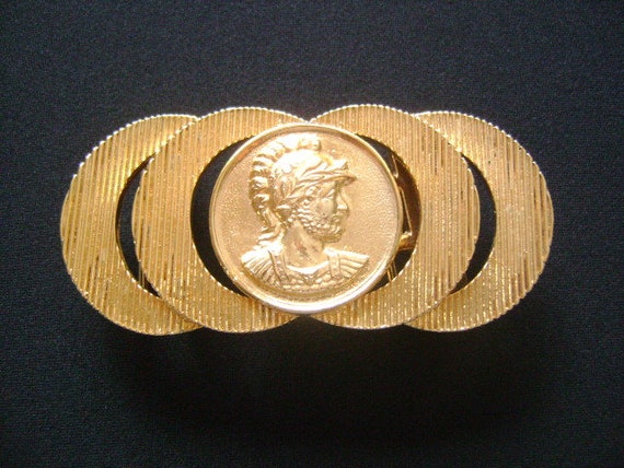 1984 Mimi Di N Textured Gold Tone Warrior Roman Soldier  display picture 2