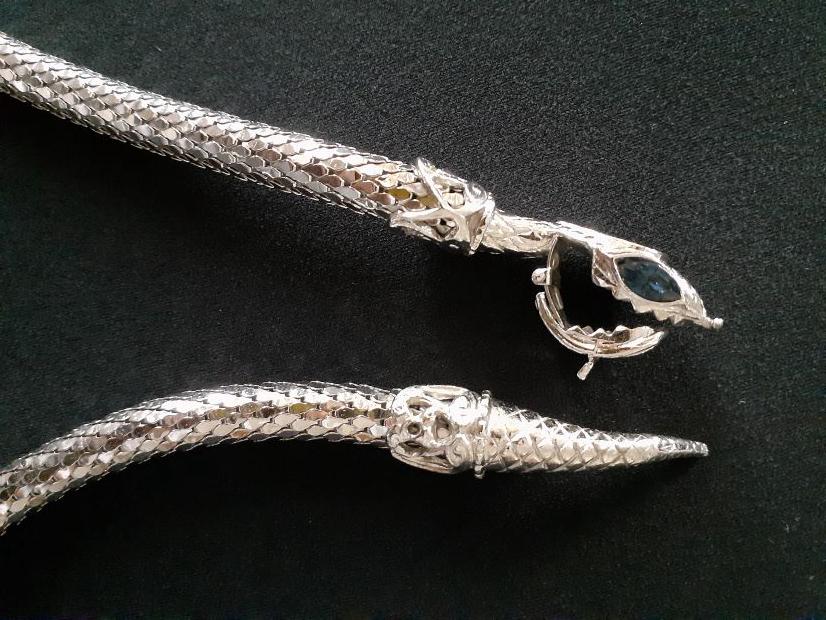 ◆VINTAGE HOLLYWOOD◆ Diagonal Snake Chain Necklace VH24NNNE VINTAGE WHITING AND DAVIS GOLD TONE 24-IN NECKLACE | eBay