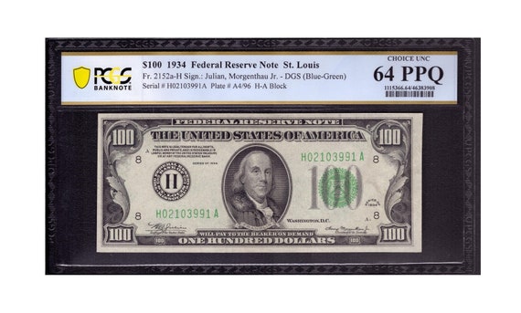 USドル＊アメリカ＊100ドル分 100 Dollars (Federal Reserve Note; Large 100; small portrait