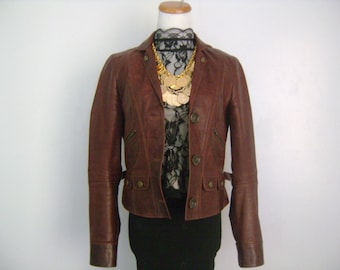 Vintage lambskin leather jacket | Etsy