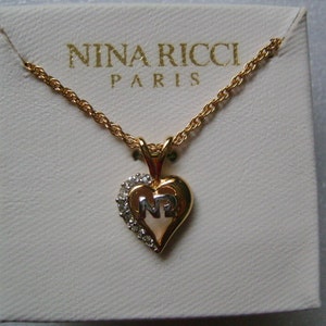 Lovely NINA RICCI NR Logo Original Box Gold Plated Tiny Chain - Etsy