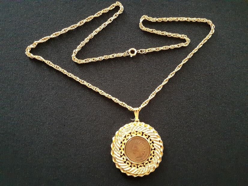 1902 インディアンヘッド ペニー 1セント US コイン 18KT