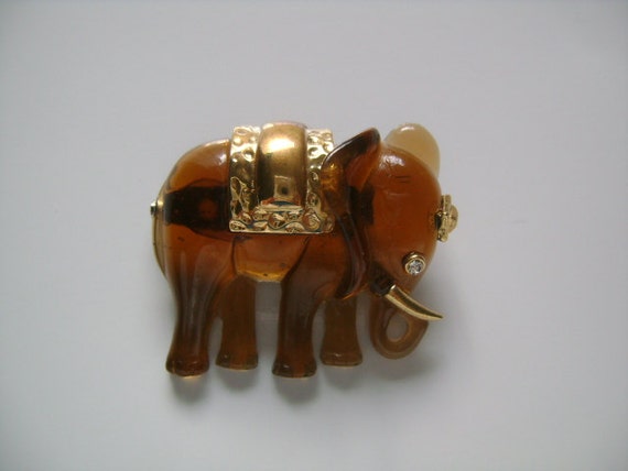 Adorable Vintage Lucky Good Luck Elephant Faux To… - image 3