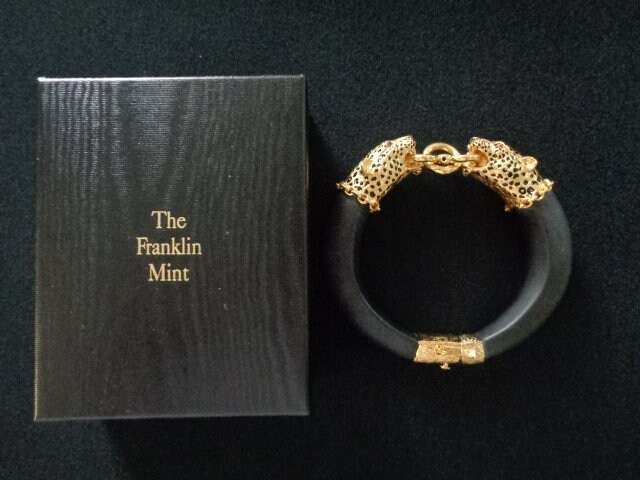 THE FRANKLIN MINT ゴールド ブラック ブレスレットウォッチ Franklin Mint Watch - Etsy
