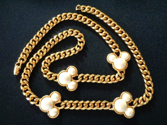 Minnie mouse pearl clearance necklace