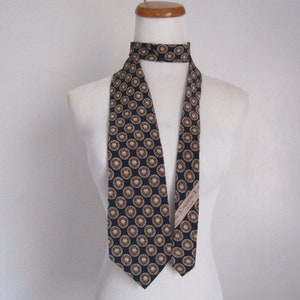 VALENTINO Made in Italy 100% Silk Brown Blue Ink Neck Tie Necktie Executive Office Formal Wear Wedding Party Fashionable Men&#39;s Accessories