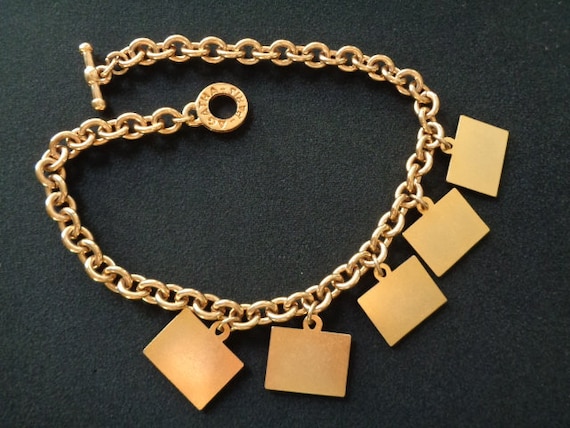 Fabulous AGATHA PARIS Yellow Gold Tone W/ Blue & Green